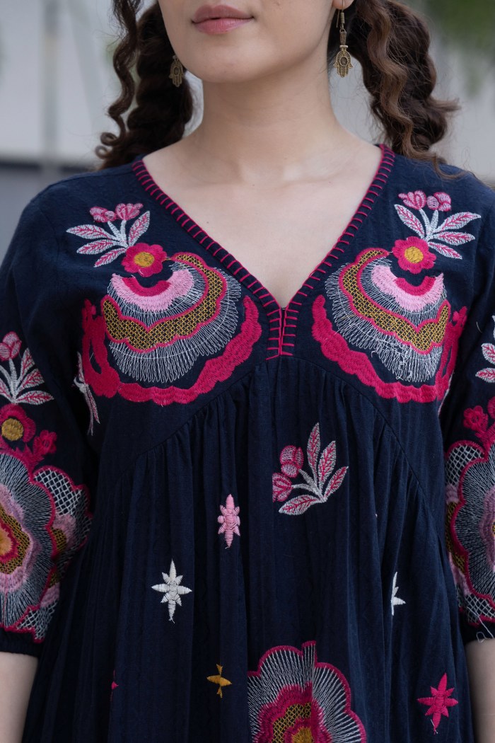 Floral Bliss Embroidered Dress