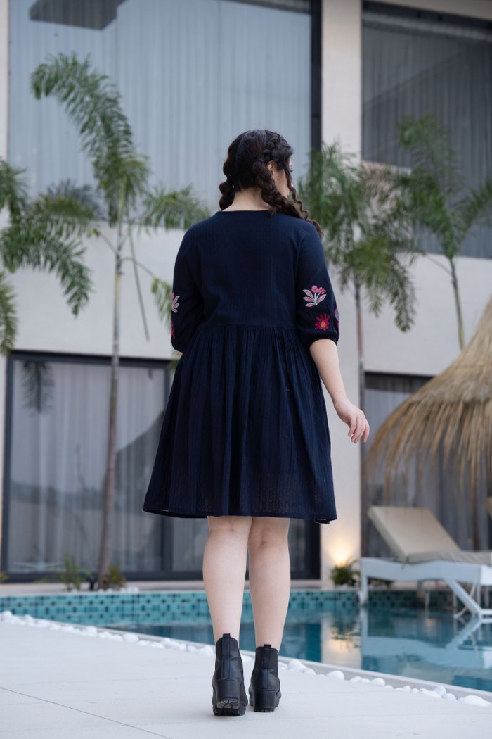 Floral Bliss Embroidered Dress