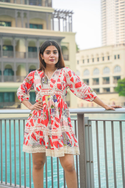 Vibrant Cityscape Dress